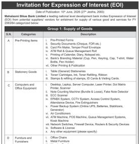 Invitation for Expression of Interest (EOI)