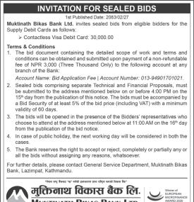 Invitation for Sealed Bids