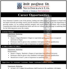 NECO Announces Vacancy for Marketing Department at Multiple Levels – Apply Within One Month