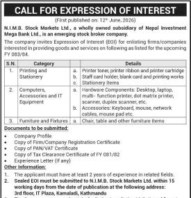 Call for Expression of Interest
