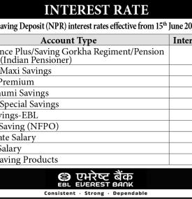Everest Bank Announces Amended Saving Deposit Interest Rates Effective June 15
