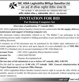 Invitation for Bid