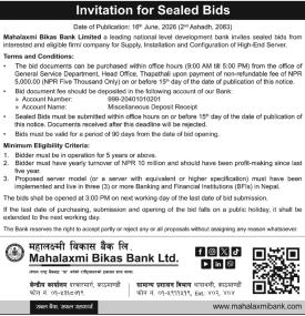 Invitation for Sealed Bids