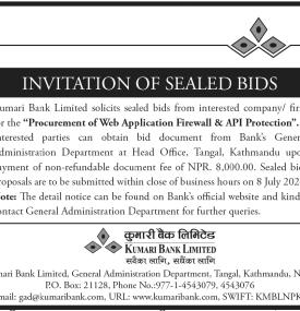 Invitation of Sealed Bids