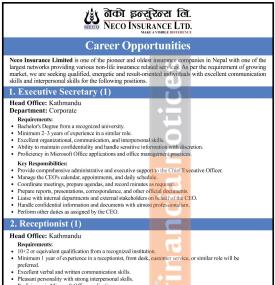 Career Opportunity at Neco Insurance: Applications Open for Two Positions