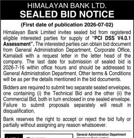 Sealed Bid Notice