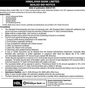 Sealed Bid Notice