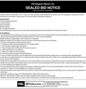 Sealed Bid Notice