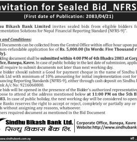  Invitation for Sealed Bids