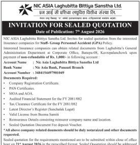 Invitation for Sealed Quotation