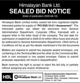 Sealed Bid Notice