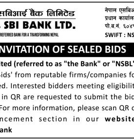 NOTICE FOR INVITATION OF SEALED BIDS