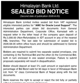 Sealed Bid Notice