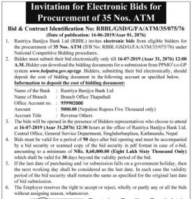 Invitation for Electronic Bids