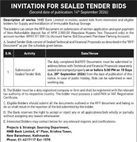 Invitation for Sealed Tender Bids 