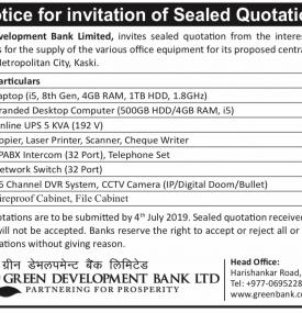 Invitation for Sealed Quotation 