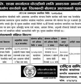 सिलबन्धी बोलपत्र आह्वानको सूचना 