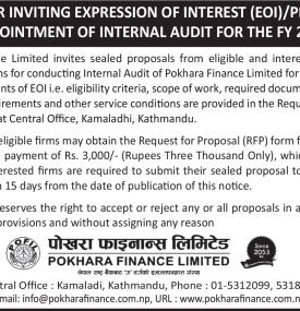 NOTICE FOR INVITING EXPRESSION OF INTEREST (EOI)