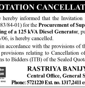 Sealed Cancellation Notice