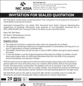 Invitation for Sealed Quotation and Bids