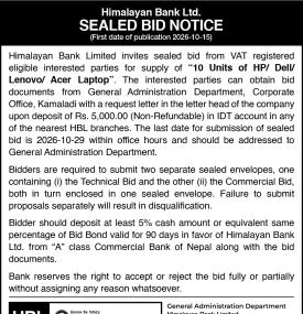 Sealed Bid Notice