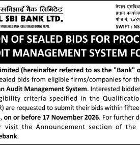 INVITATION OF SEALED BIDS