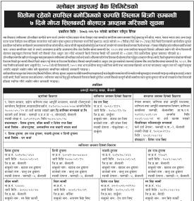 Global IME Bank Announces Seven-Day Auction of Mortgaged Assets