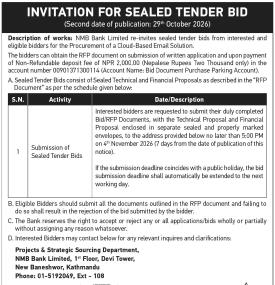 Invitation for Sealed Tender Bids