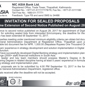 Invitation for Sealed Bids for Digital Banking Consultant