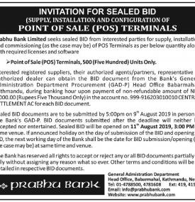 Invitation For Sealed Bids