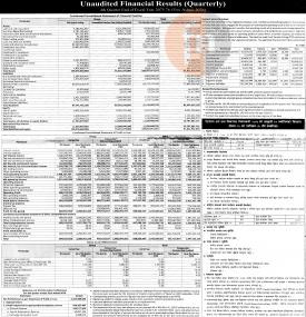 Unaudited Financial Results