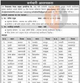 इन्स्योरेन्समा कर्मचारी आवश्यकता