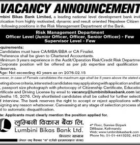 Vacancy Announcement 
