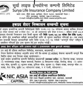 Rights Share Issue Notice