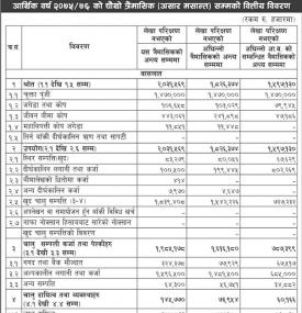Quarterly Financial Statement