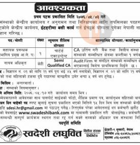 लघुवित्तमा कर्मचारी आवश्यकता