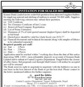 Invitation for Sealed Bid