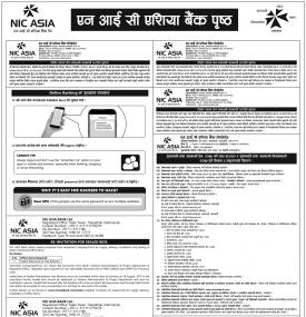 Nic Asia Bank Notice