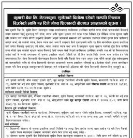 धितोमा रहेको सम्पत्ति लिलामी विक्रिमा