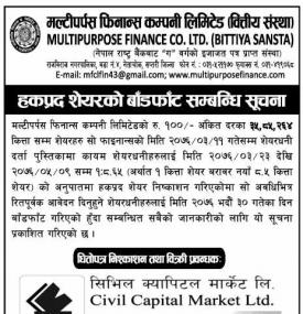 Rights Share Distribution Notice