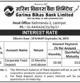 Interest Rate Notice