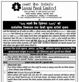 Debenture Issue Notice