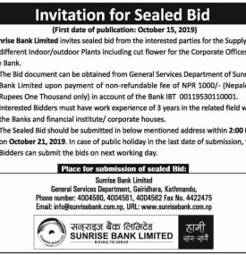 Invitation for Sealed Bids 