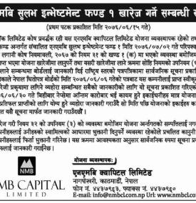 सुलभ इन्भेष्टमेन्ट फन्ड खारेज गर्ने सूचना