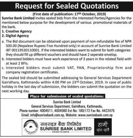 Request for Sealed Quotations