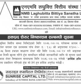 Rights Share Notice Issue Notice