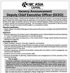 Vacancy Announcement