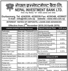 Interest Rates Notice