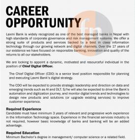 Banking Career Opportunity