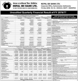 Unaudited Financial Results